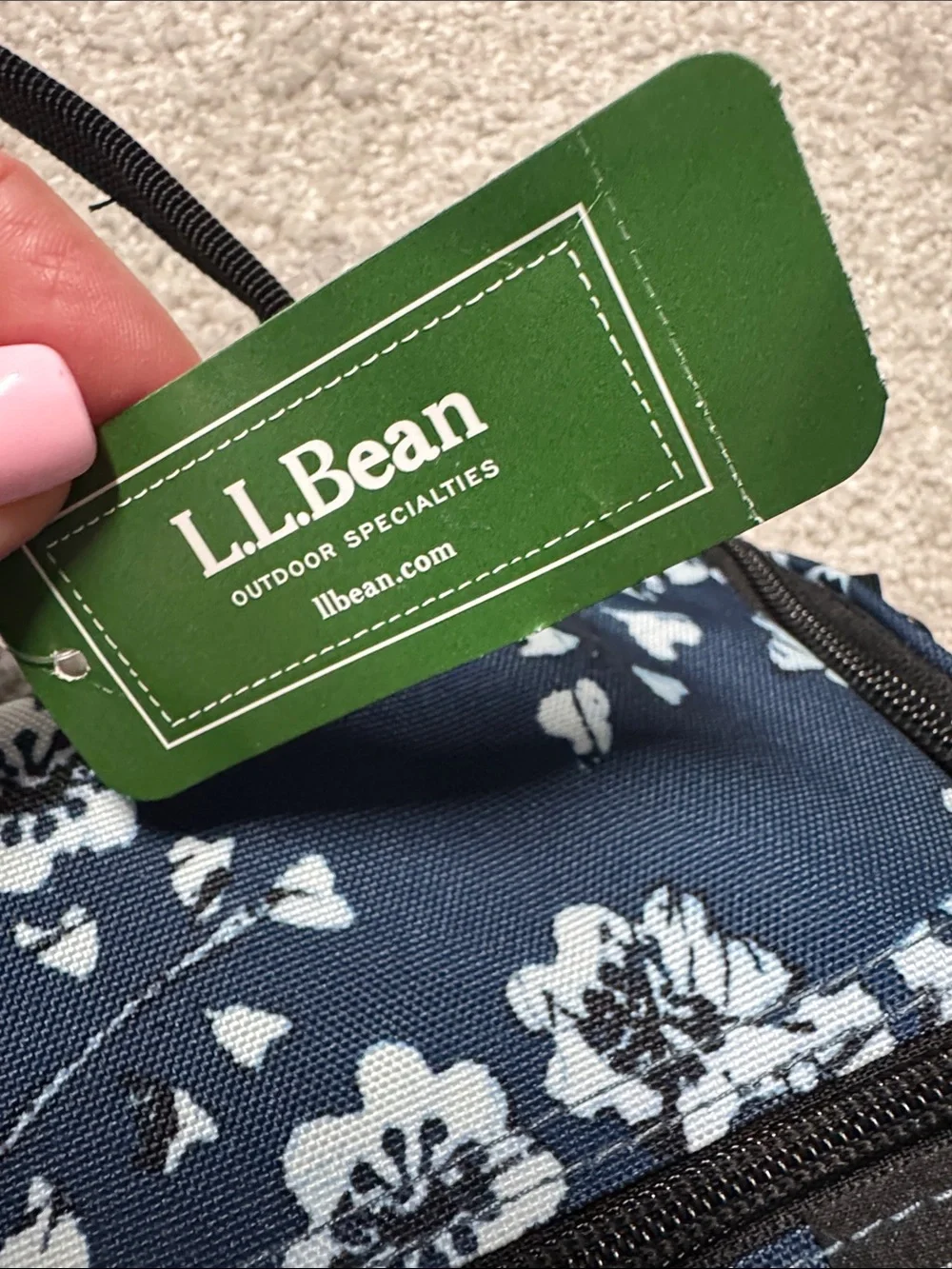 NWT L.L. Bean Floral Cosmetic Case Travel Toiletry Bag Vacation Luggage